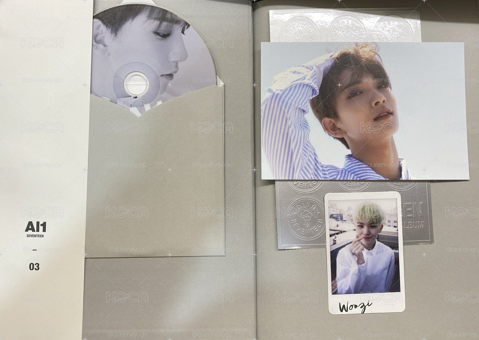 默認廠損 現貨 Al1 03 全專 CD俊 小卡八 明信片燦 CD Joshua 明信片Joshua 小卡woozi