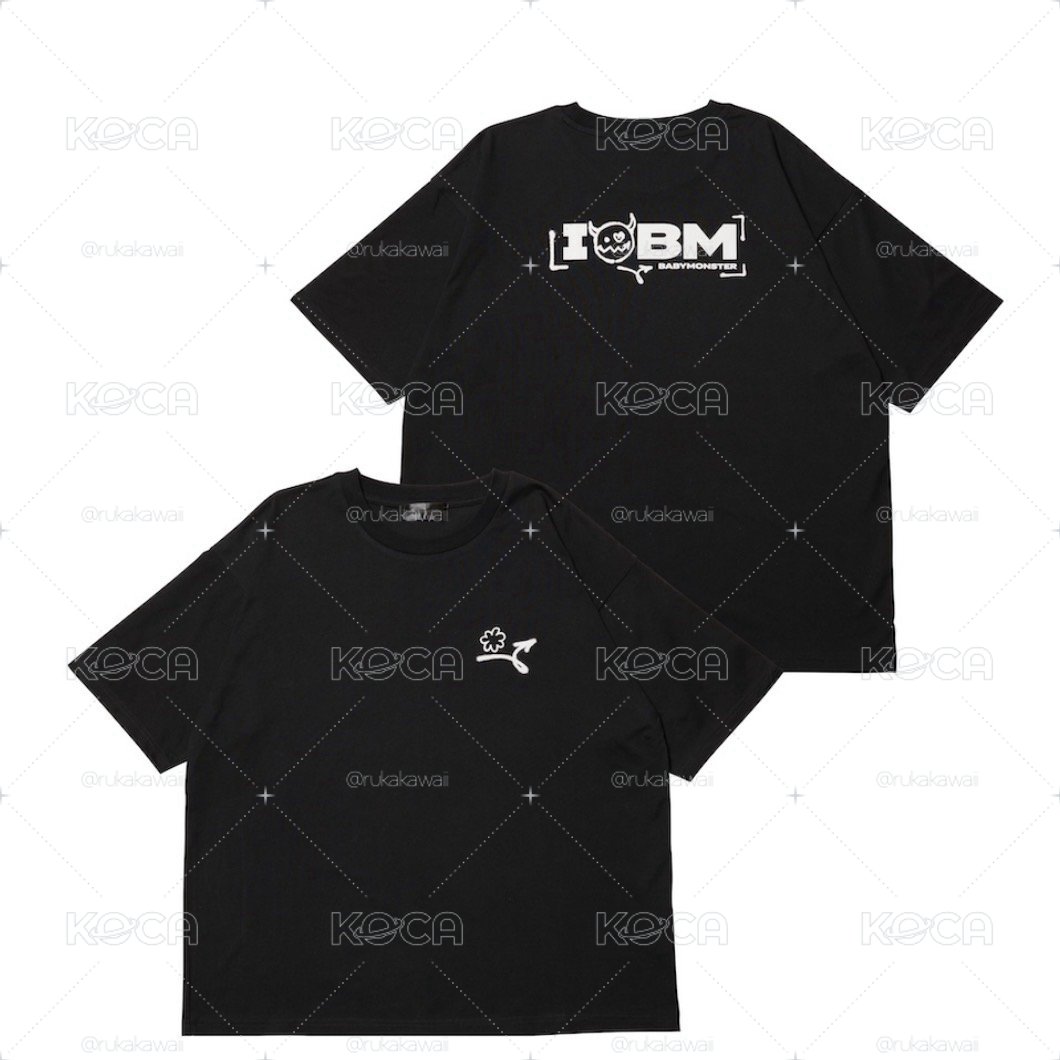 寶怪 日本限定＜I LOVE BM＞ 黑白T桖 L號