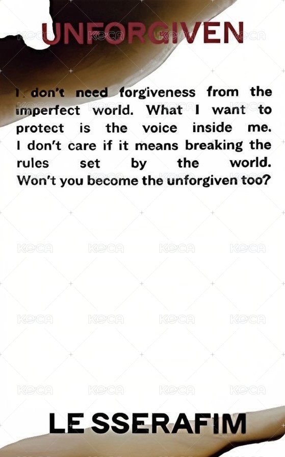 UNFORGIVEN pb 專輯卡 vol.3 (bloody rose) 背面