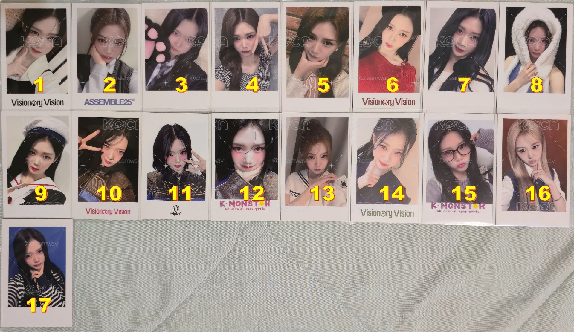 S8 Yubin 유빈 裕彬 特典 均價$50