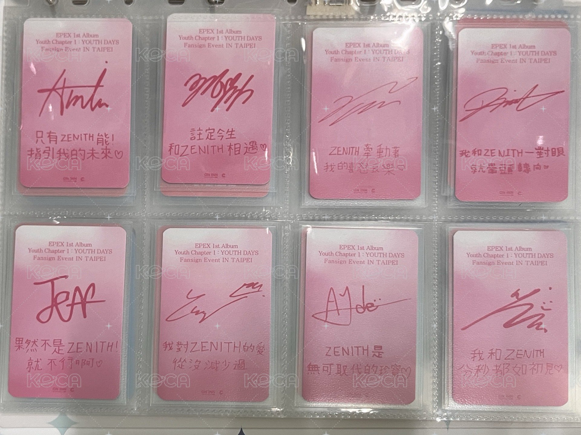 正規一輯 ONINN ASIA 簽售卡  背面
