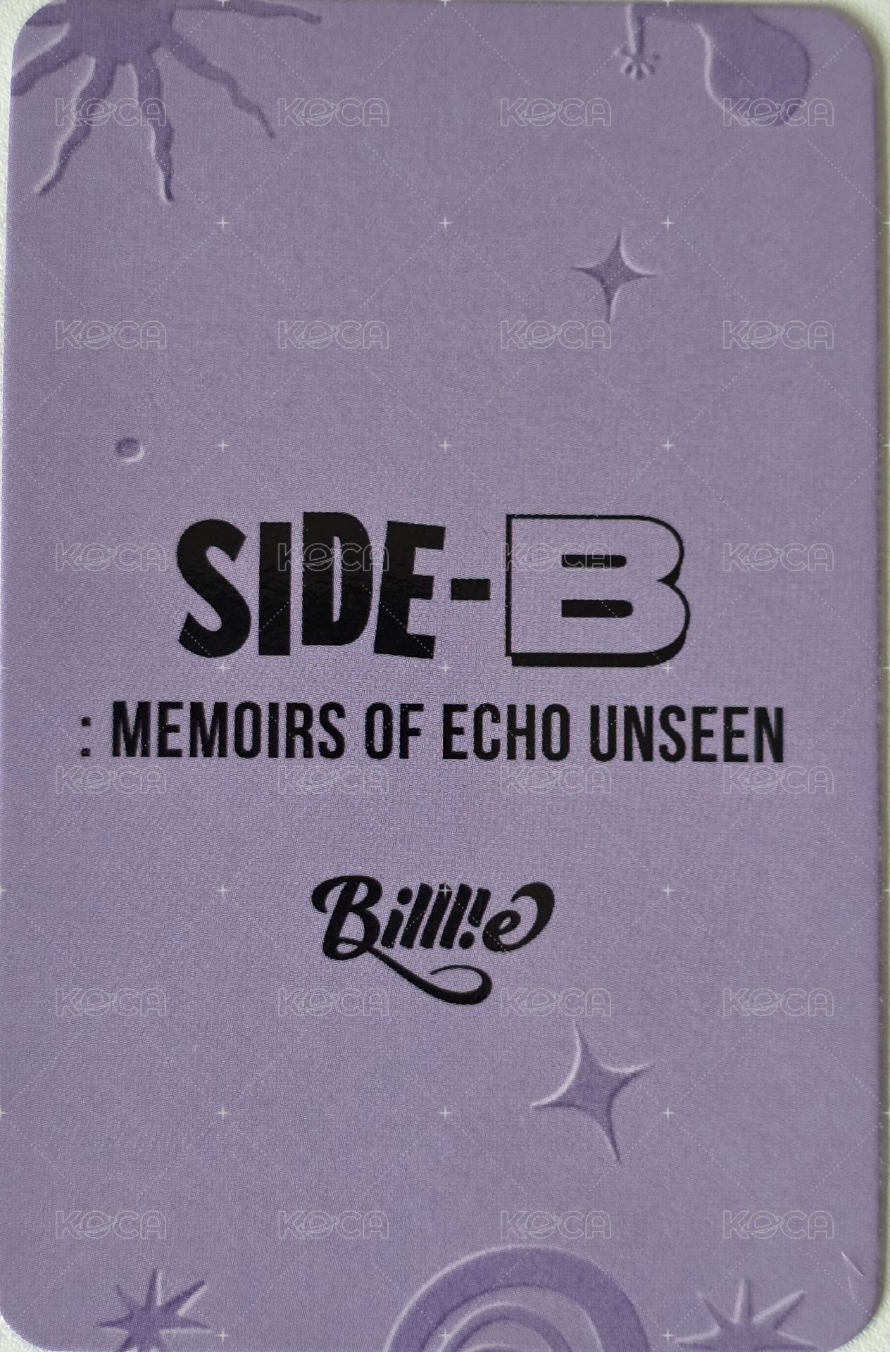 side-B KMStore 2.0 簽售卡  背面