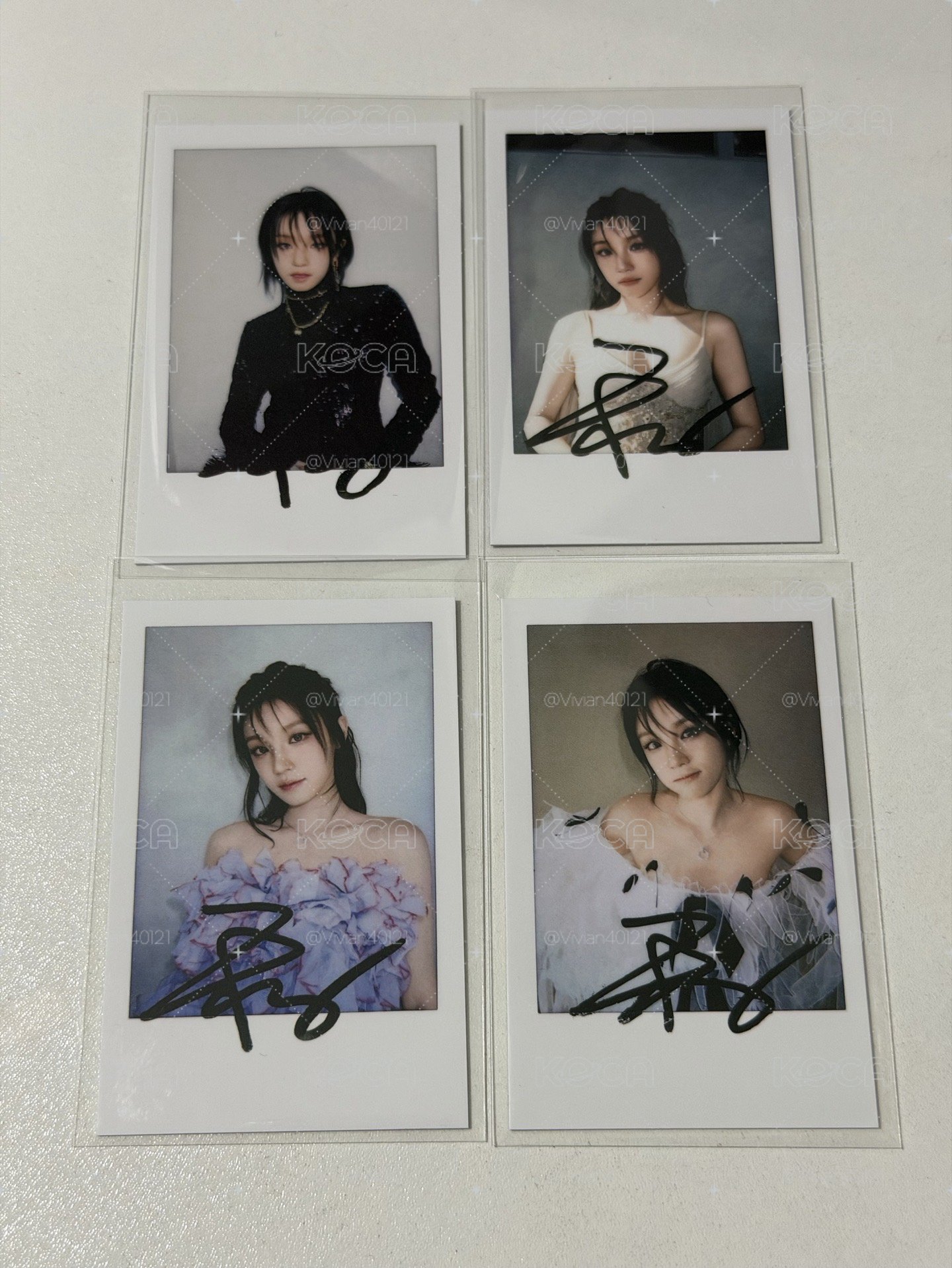 雨琦 費加羅雜誌 拍立得小卡 四張