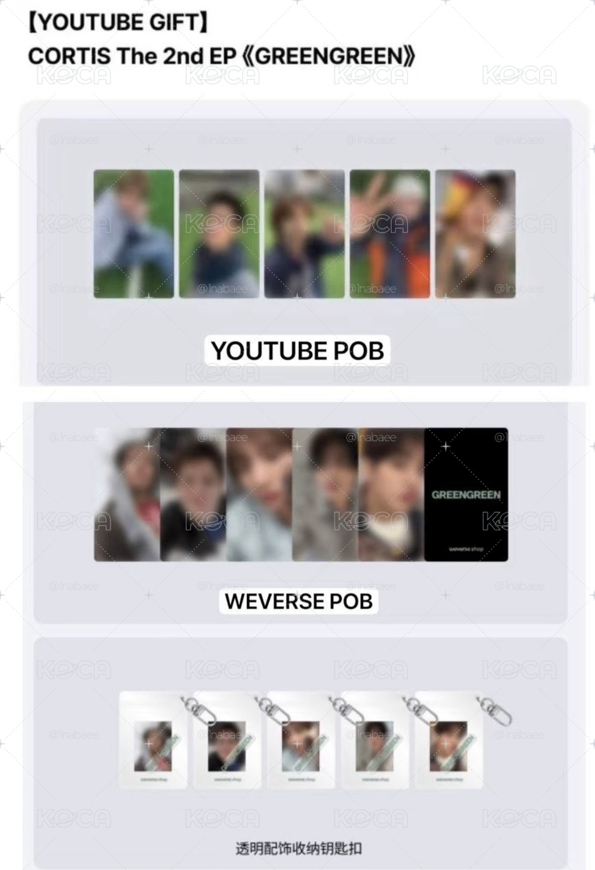 YT特典+wvs特典、鑰匙圈
