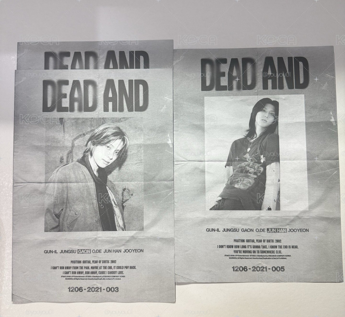 DEAD AND 歌詞本