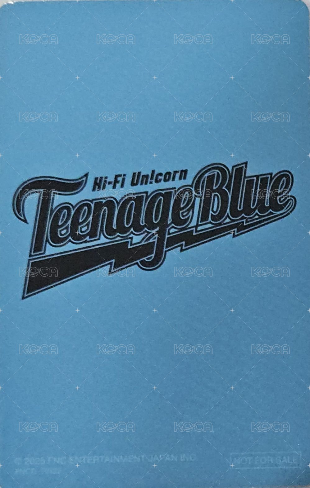 Teenage Blue 專輯卡  背面