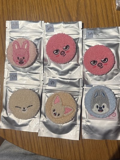 skzoo 毛絨徽章 彬 燦 寅