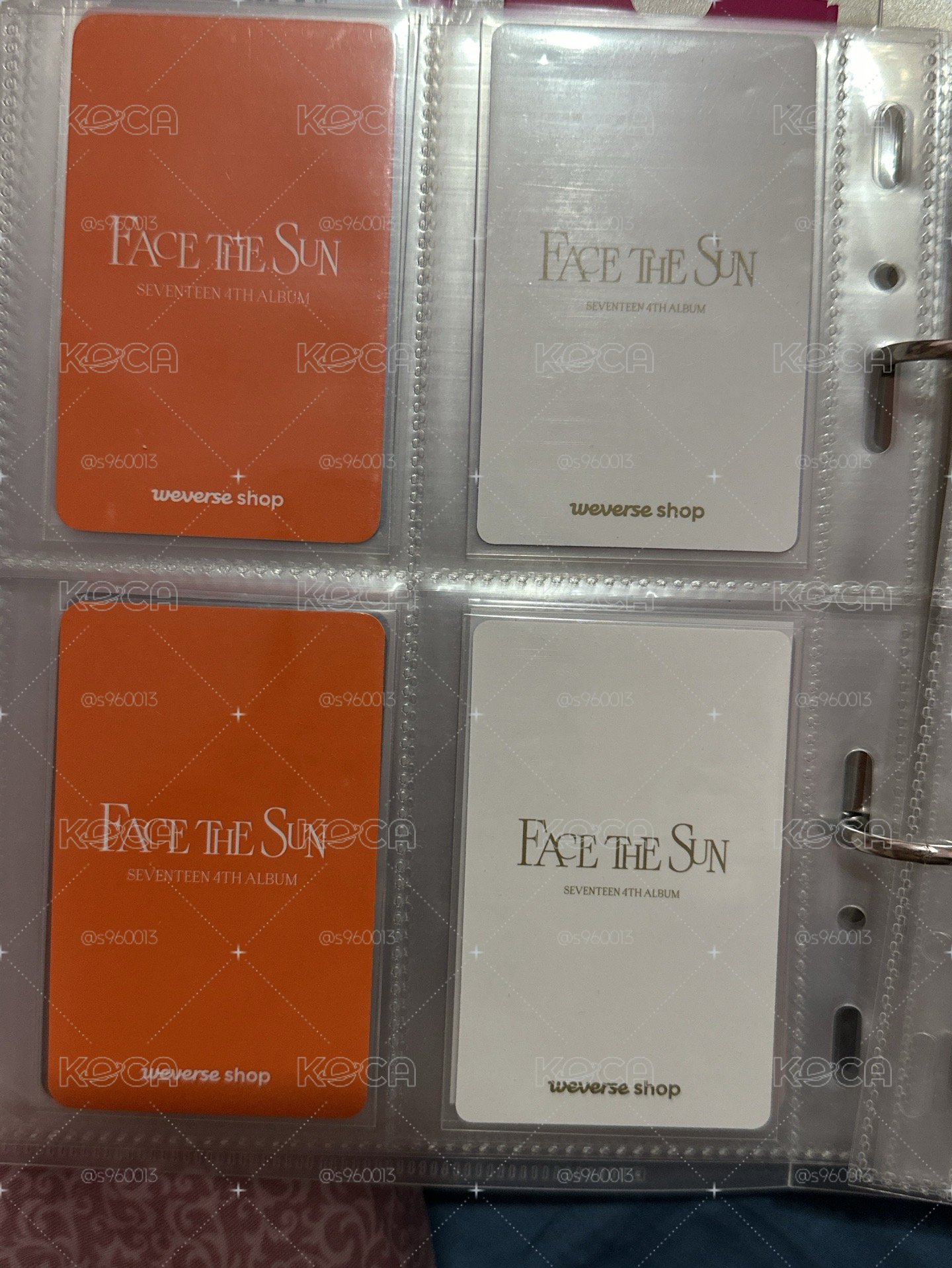 老虎教信徒洪知秀 尹淨漢招牌耶 face the sun wvs特典卡 漢秀 貝雷漢 貝雷秀