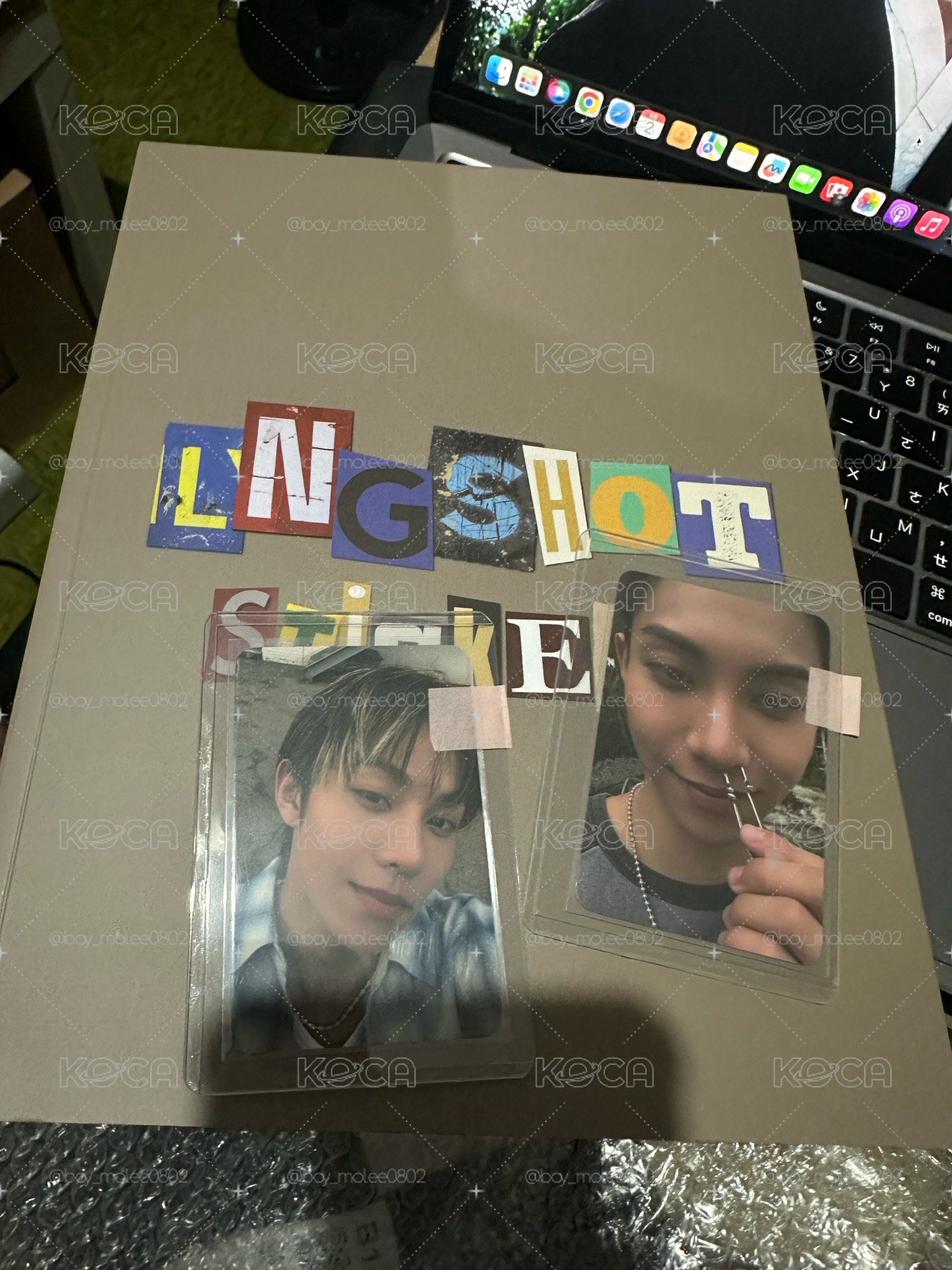已拆LNGSHOT貼紙書+金栗小卡*2