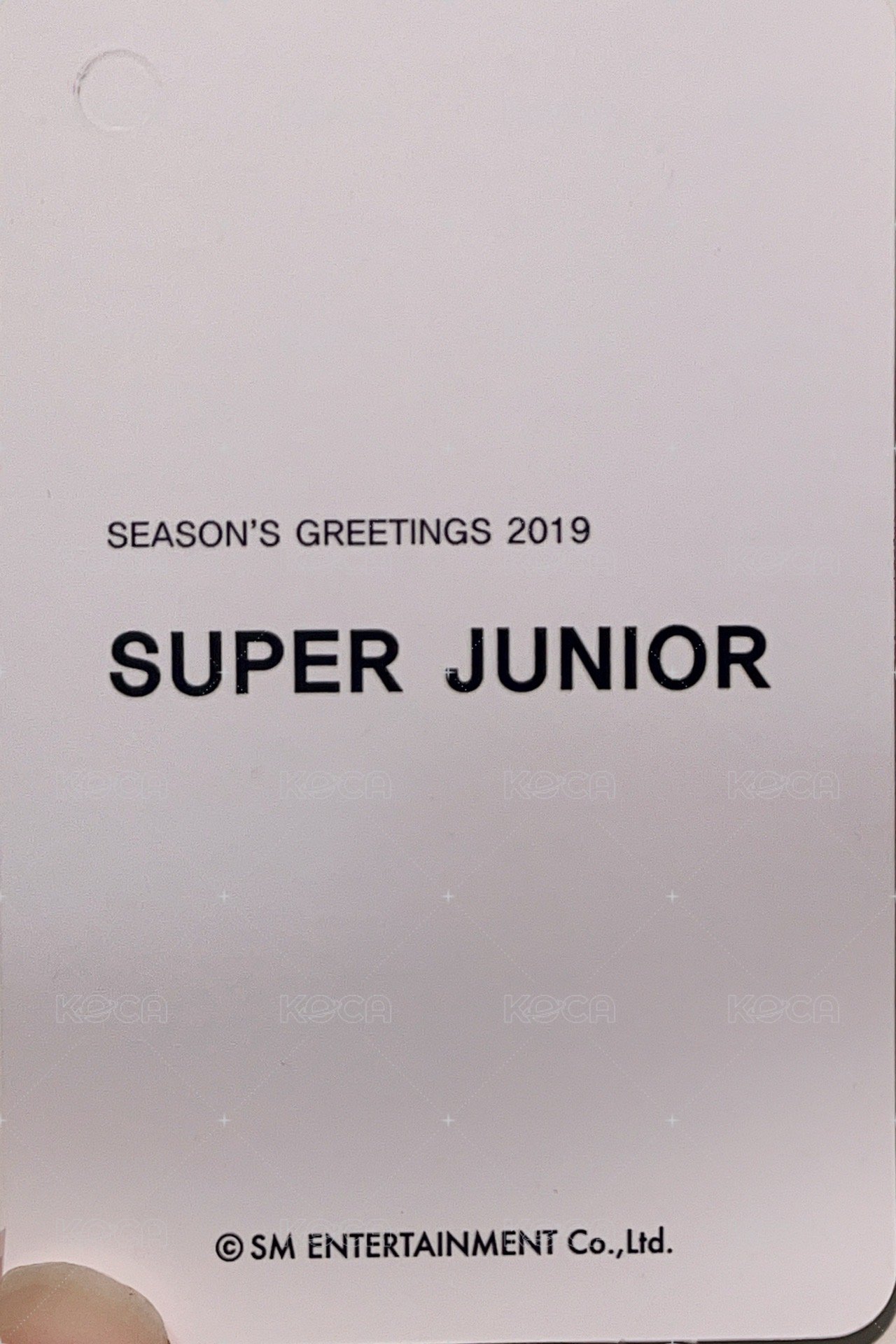 2019年曆 教保文庫 特典卡 有洞版 背面