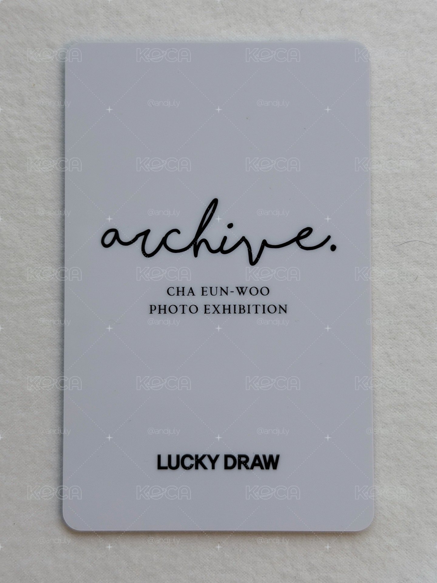 車銀優 ARCHIVE 攝影展 線下幸運卡