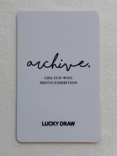 車銀優 ARCHIVE 攝影展 線下幸運卡