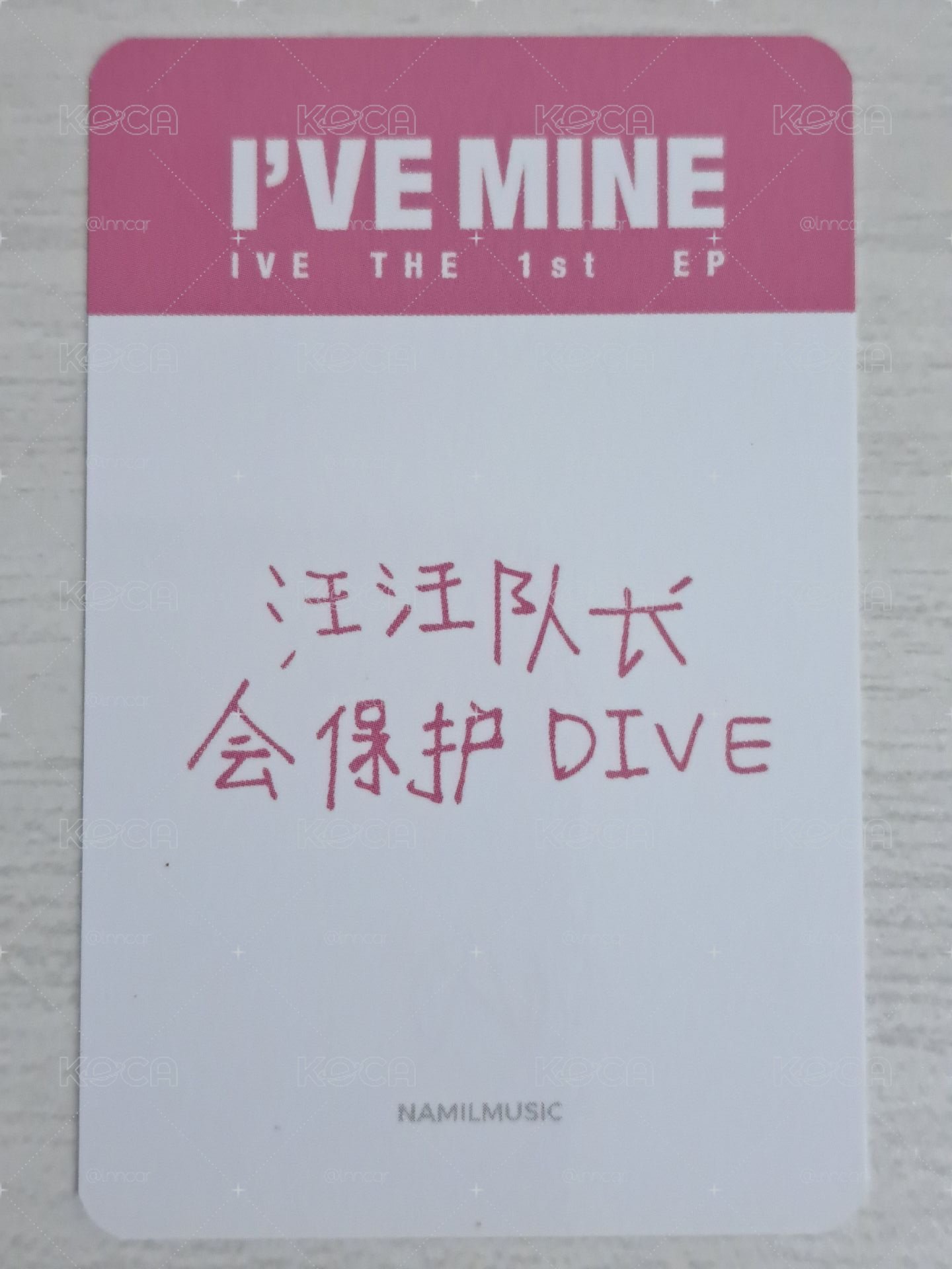 I'VE MINE 楠藝 1.0 特典卡 安 汪汪隊長會保護Dive