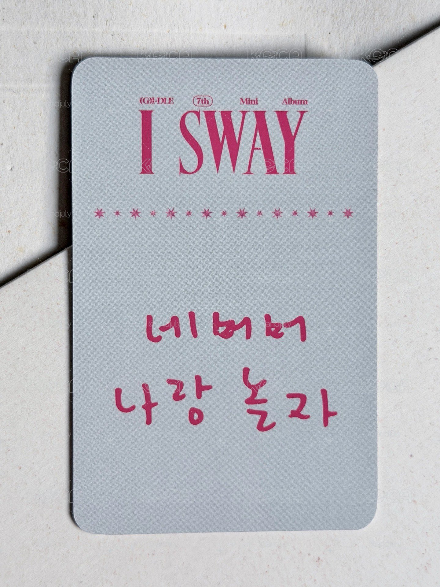 i-dle I SWAY K4 韓文卡背