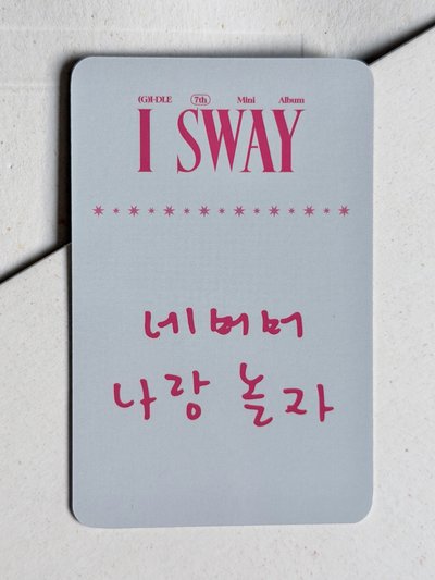 i-dle I SWAY K4 韓文卡背