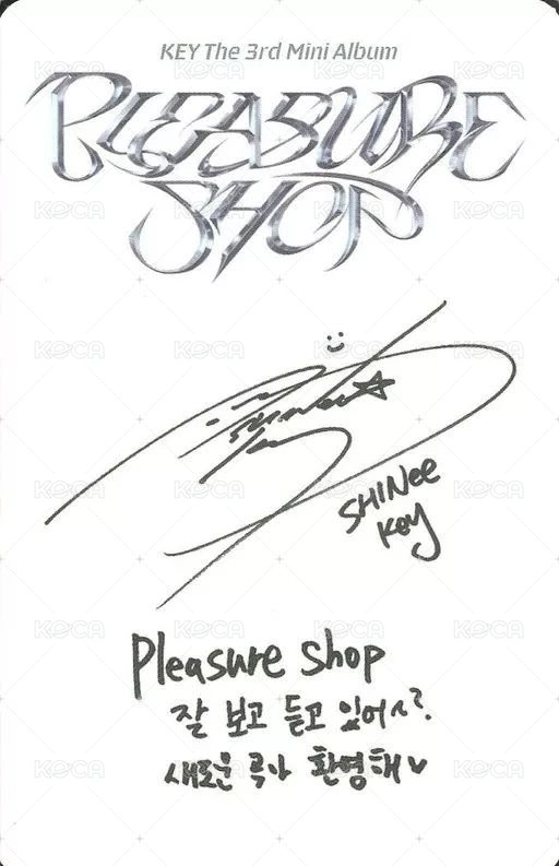 Pleasure Shop Pleasure Book Ver. 專輯卡  背面