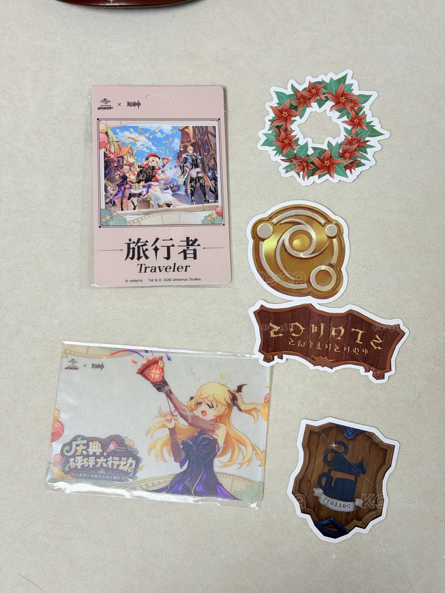 原神 環球影城 透卡 入場禮 任務貼紙