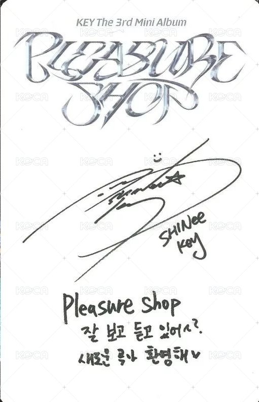 Pleasure Shop Pleasure Book Ver. 專輯卡  背面