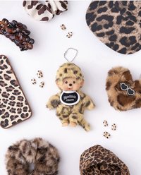 Monchhichi COLORS 系列 豹紋 吊娃 