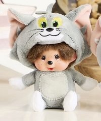Monchhichi x 湯姆貓與傑利鼠 湯姆貓男孩 吊娃 