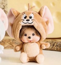Monchhichi x 湯姆貓與傑利鼠 傑利鼠男孩 吊娃 