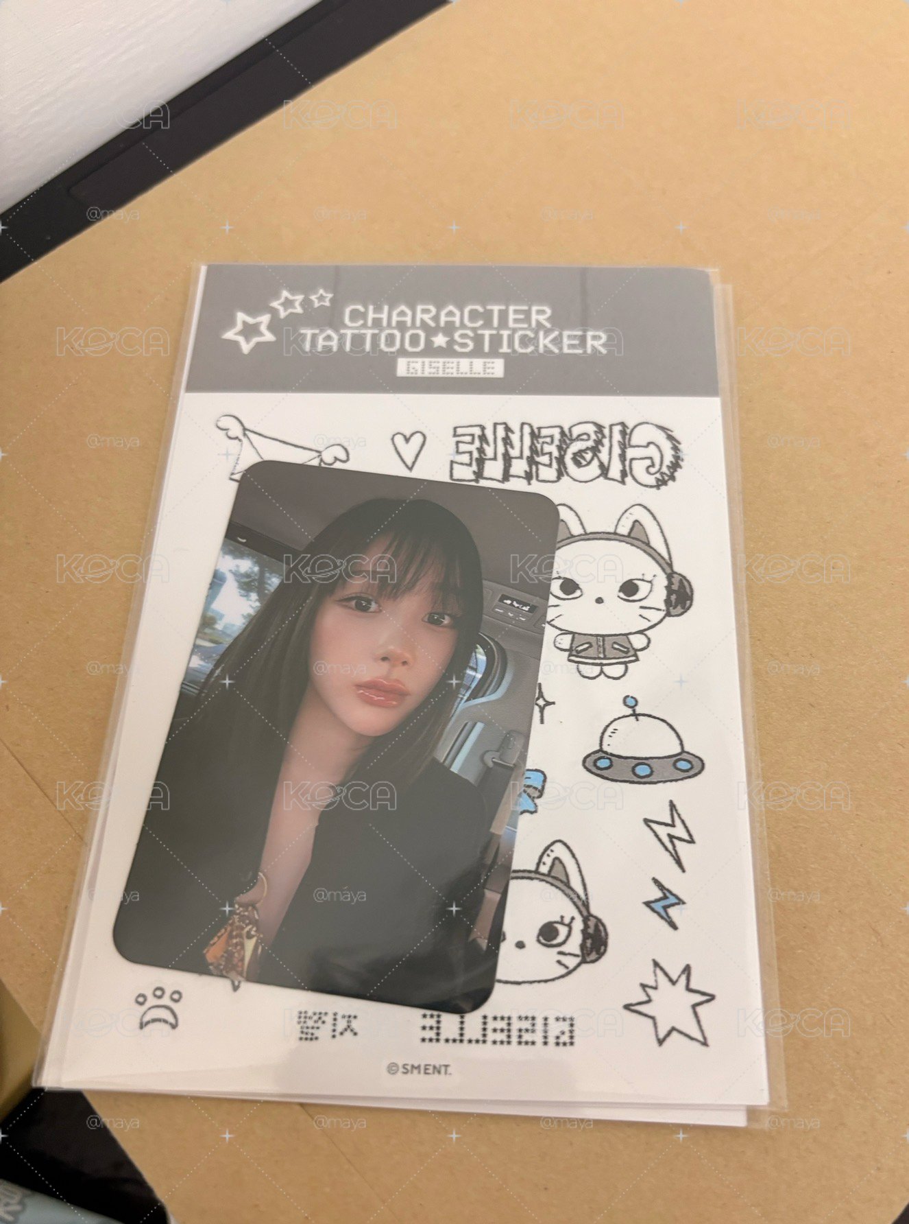 aespa場周貼紙吉 紋身貼吉 aespa首爾場線下場周貼紙卡 未拆