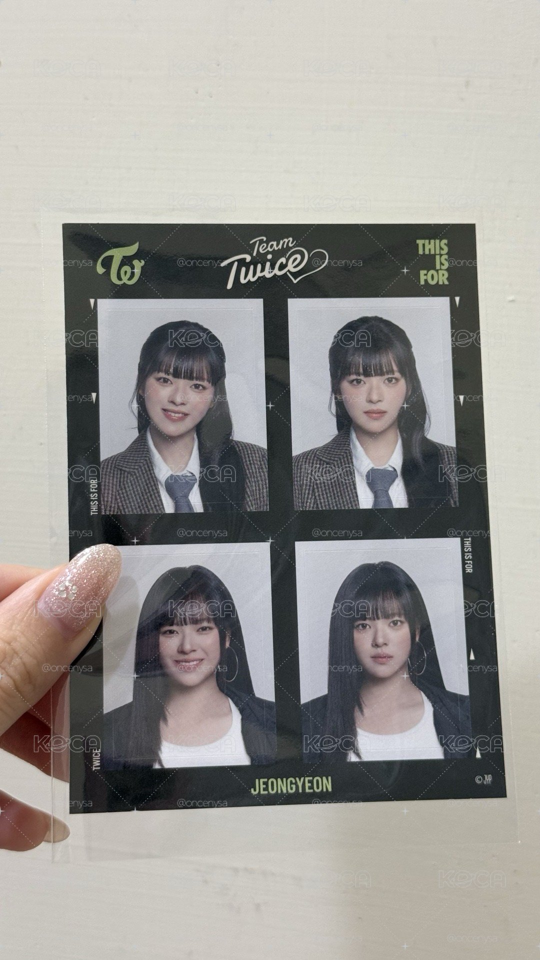 TWICE 新國立 證件照 貼紙 定延💚