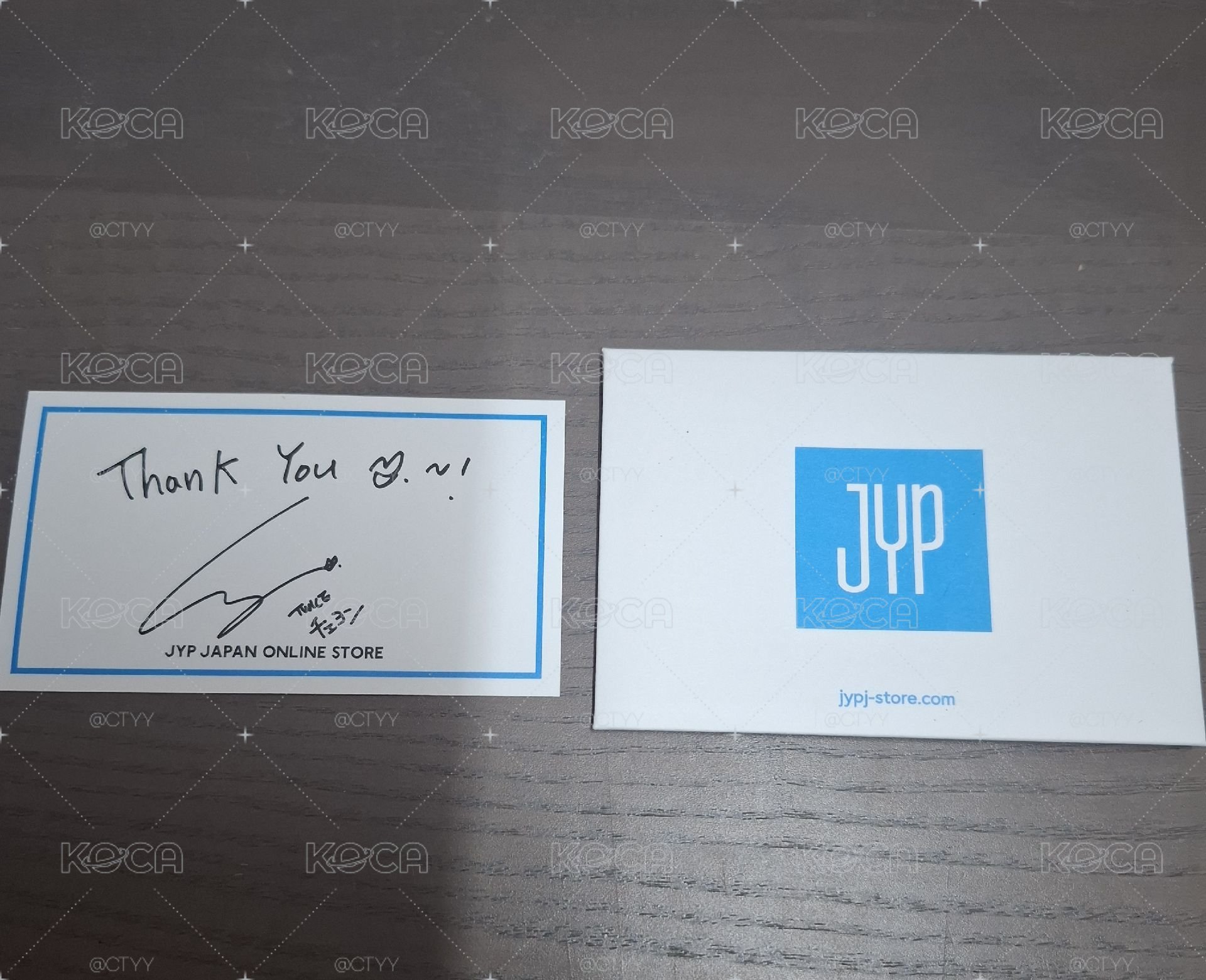 TWICE 彩瑛 JYP Japan  滿額卡 手寫滿額謝卡