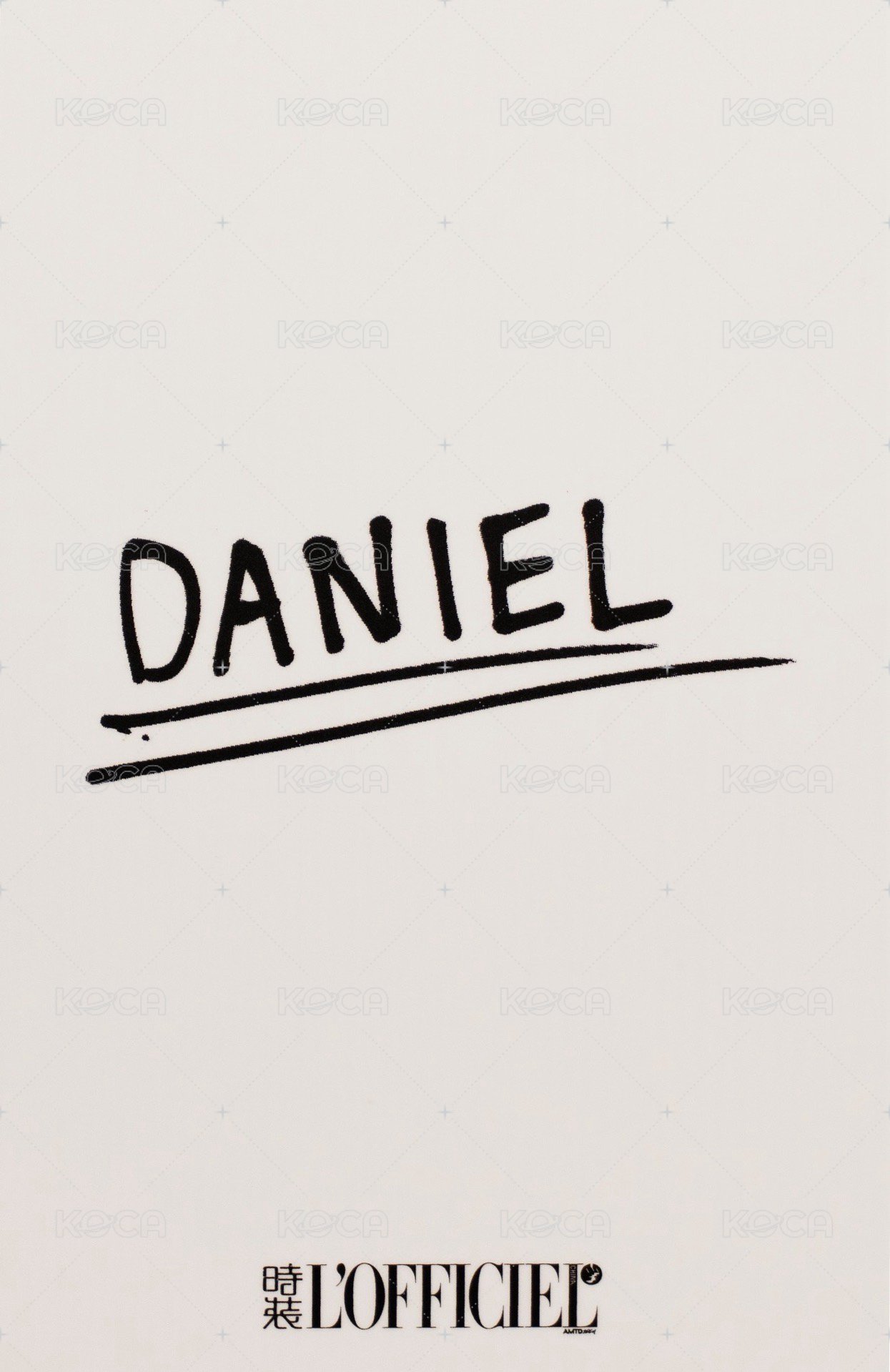 SMTR25時裝閉年刊 雜誌卡 Daniel小卡 背面