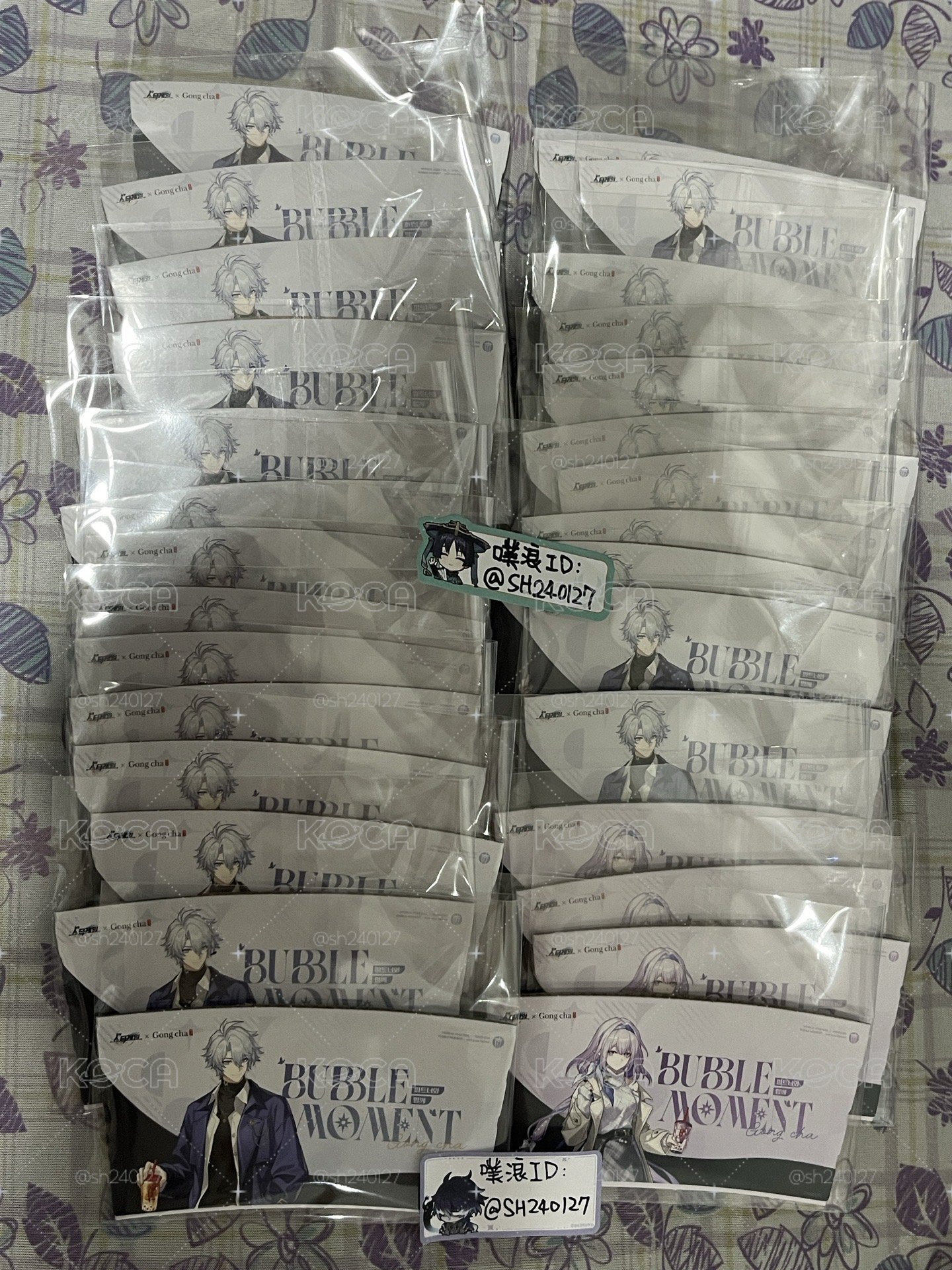 現貨 🇰🇷 韓國貢茶 x 崩鐵 聯名 白厄 遐蝶 杯墊 吊飾 杯套 小卡