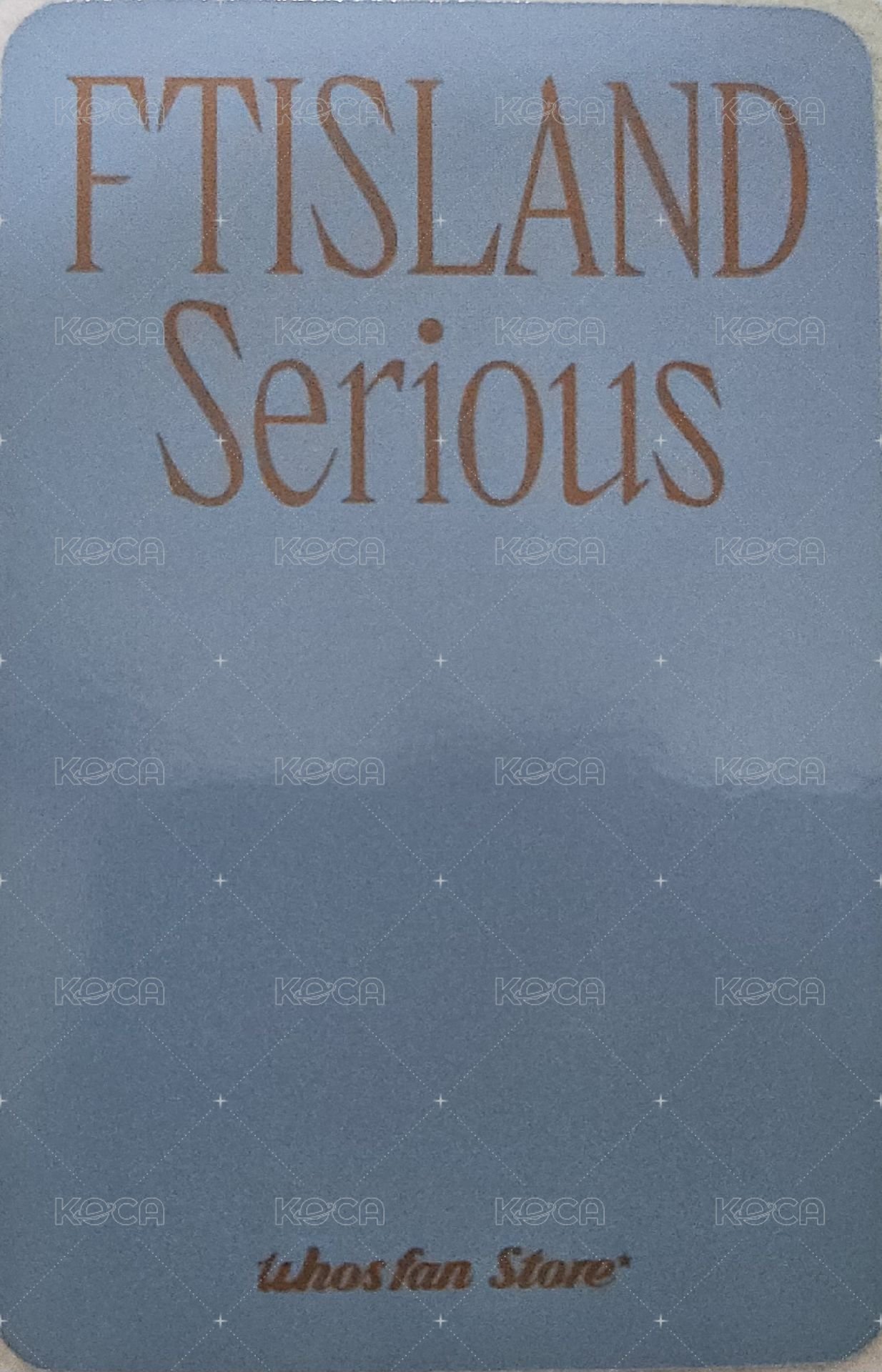Serious wf 簽售卡  背面