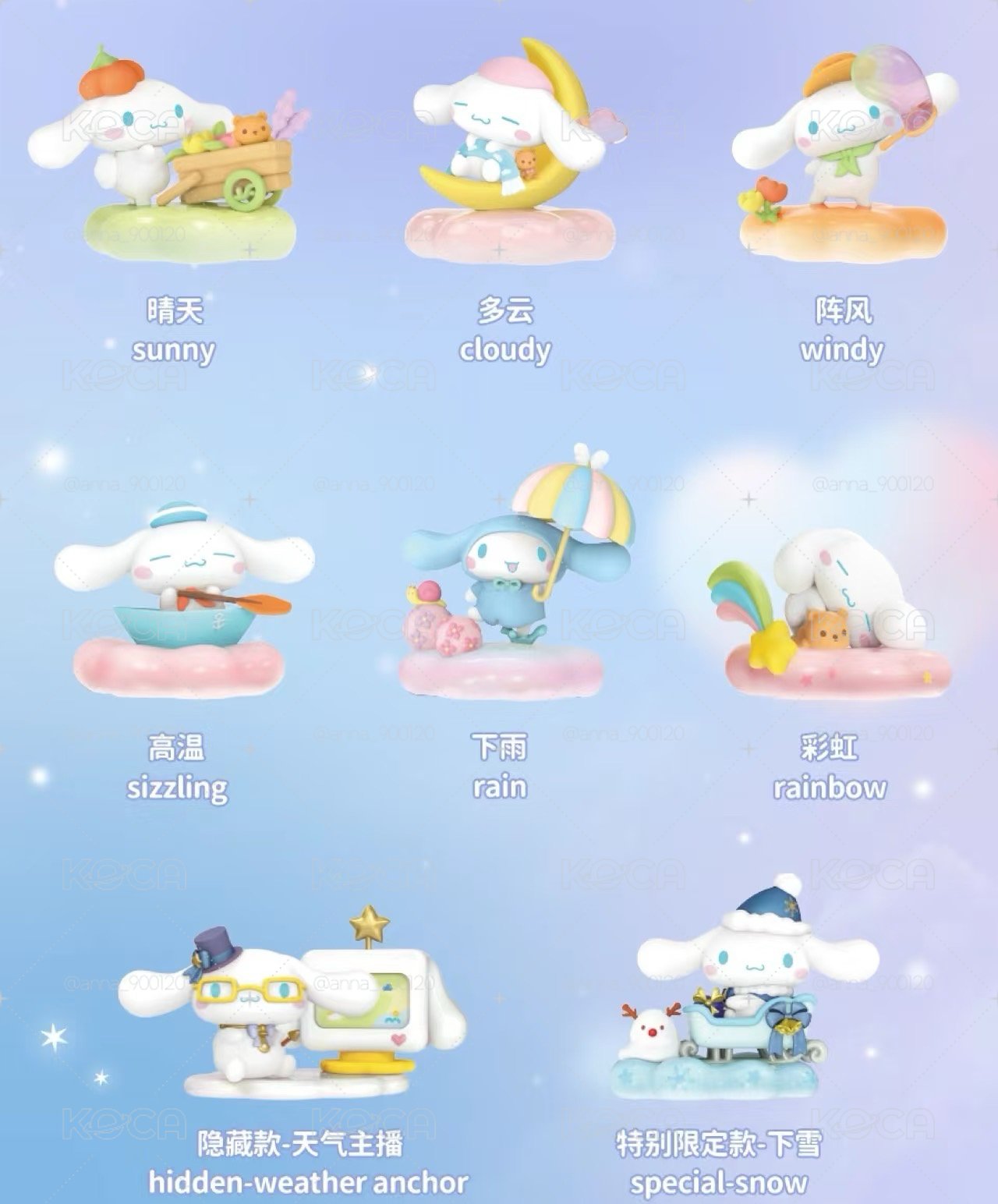 大耳狗雲端天氣預報系列盲盒公仔