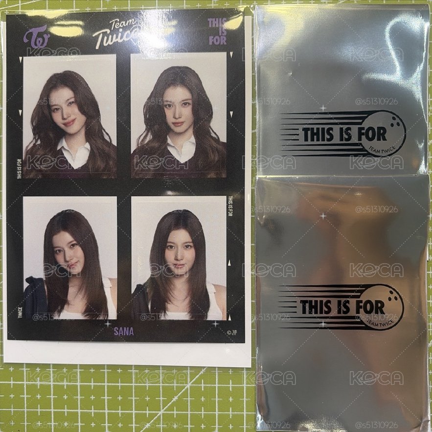 現貨❤️‍🔥TWICE 新國立 紗 證件照貼紙 （附贈保護膜）+ 未拆滿額卡*2 