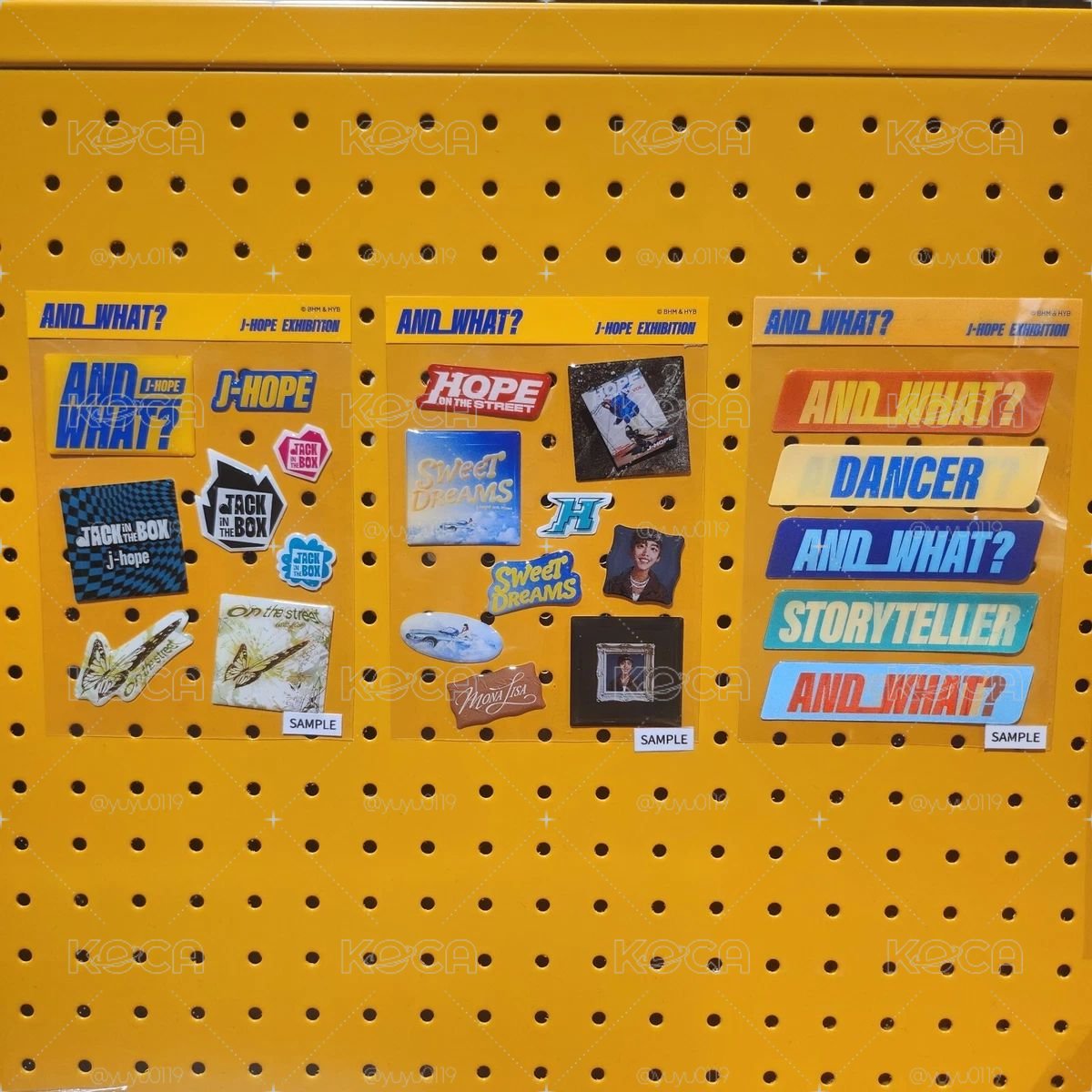 Jhope 展覽貼紙組