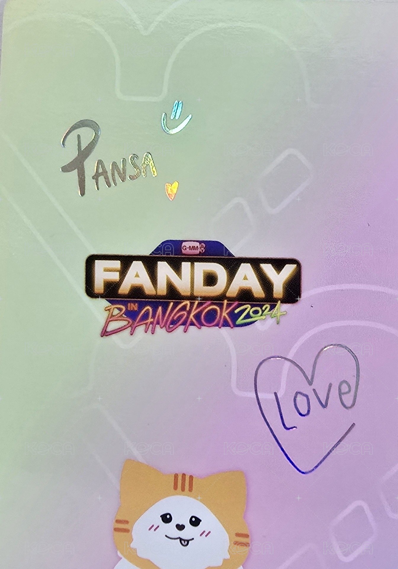 2024 Fanday-MILKLOVE 抽選卡  背面