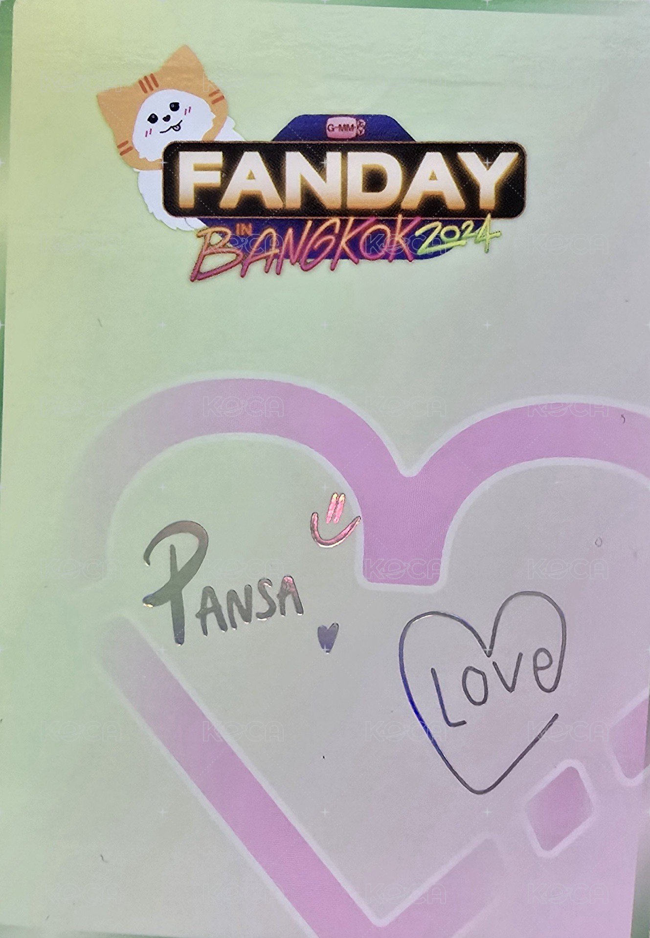 2024 Fanday-MILKLOVE 抽選卡  背面