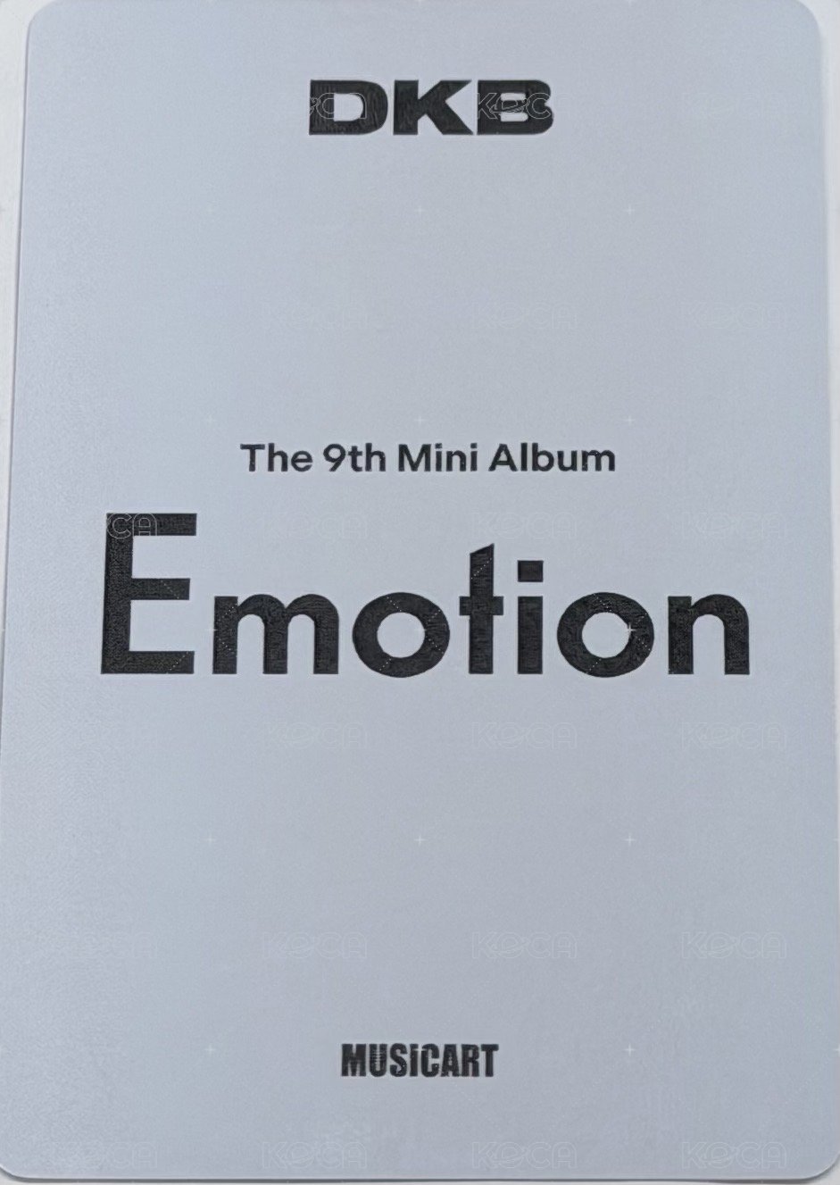 Emotion ma 簽售卡  背面