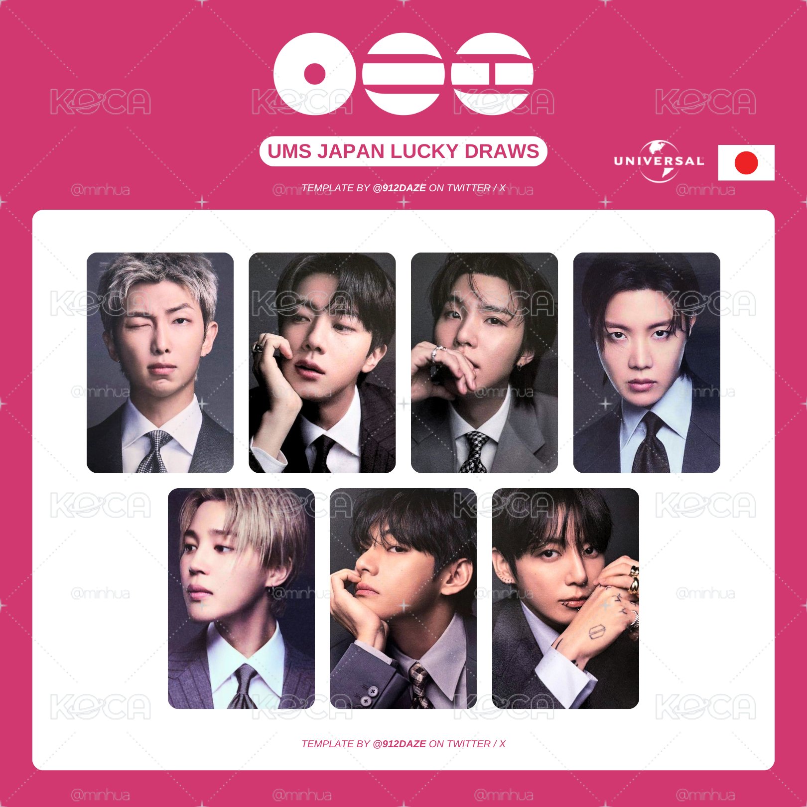 防彈少年團 BTS UMS JAPAN 環球特典幸運卡