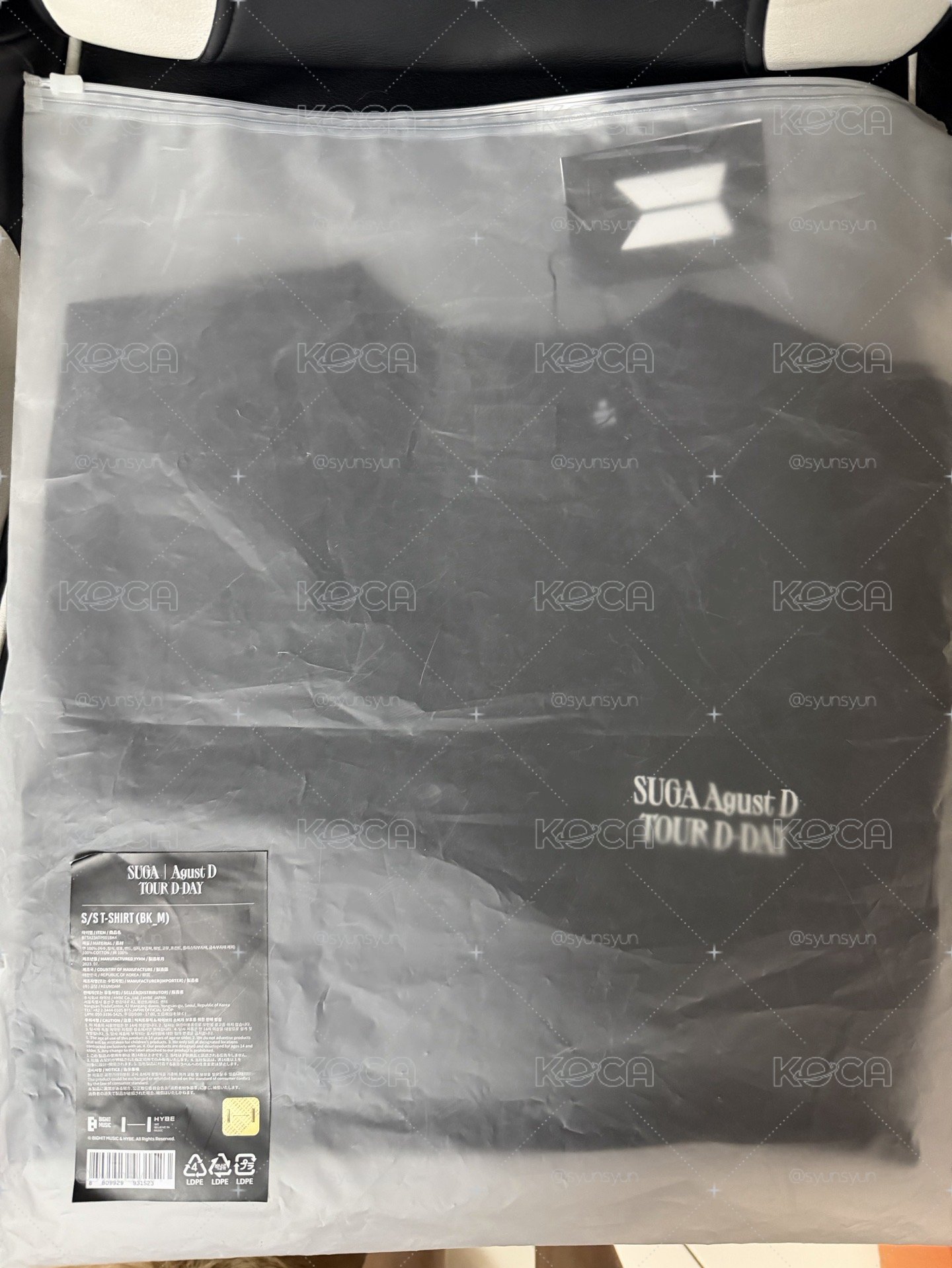 現貨 BTS防彈少年團 閔玧其 Suga D-Day 演唱會周邊限定短T