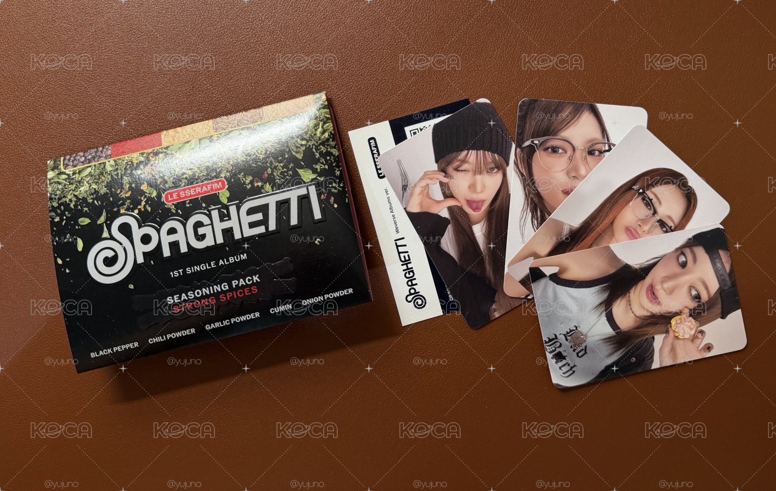 SPAGHETTI 電子專 Weverse Albums ver.（黑+白）無葉卡