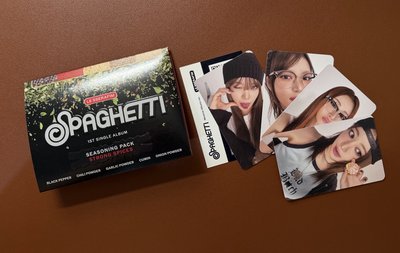 SPAGHETTI 電子專 Weverse Albums ver.（黑+白）無葉卡
