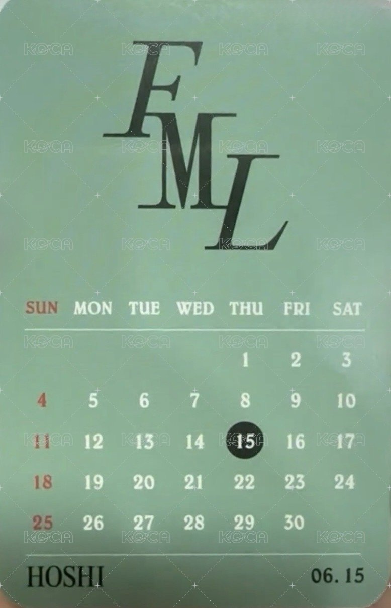 MINI10 yes24 生日卡背 特典卡  背面