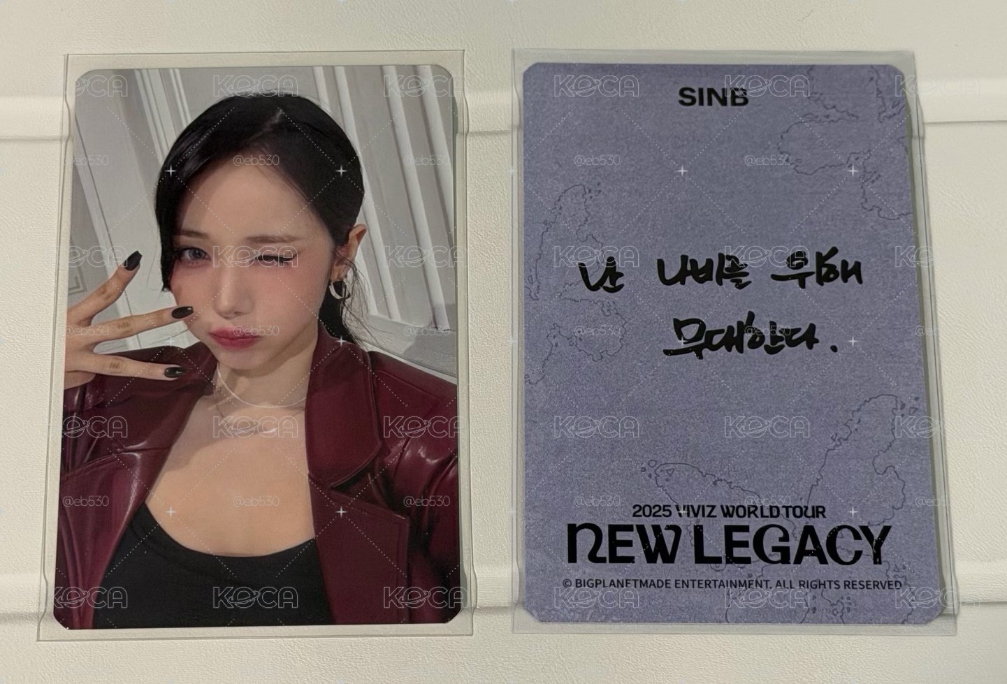GFRIEND VIVIZ SINB 2025 NEW LEGACY 手寫卡背滿額卡