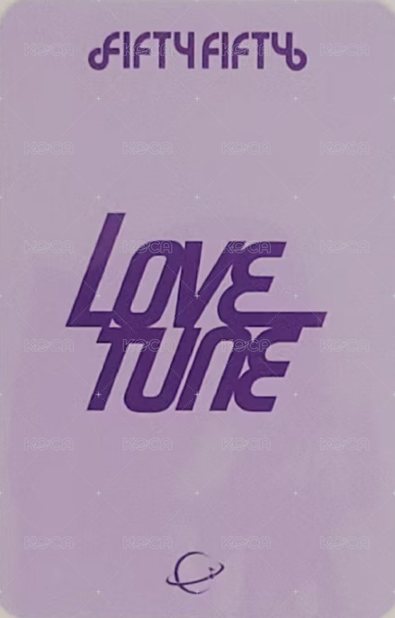Love Tune Green Universe Music 簽售卡  背面