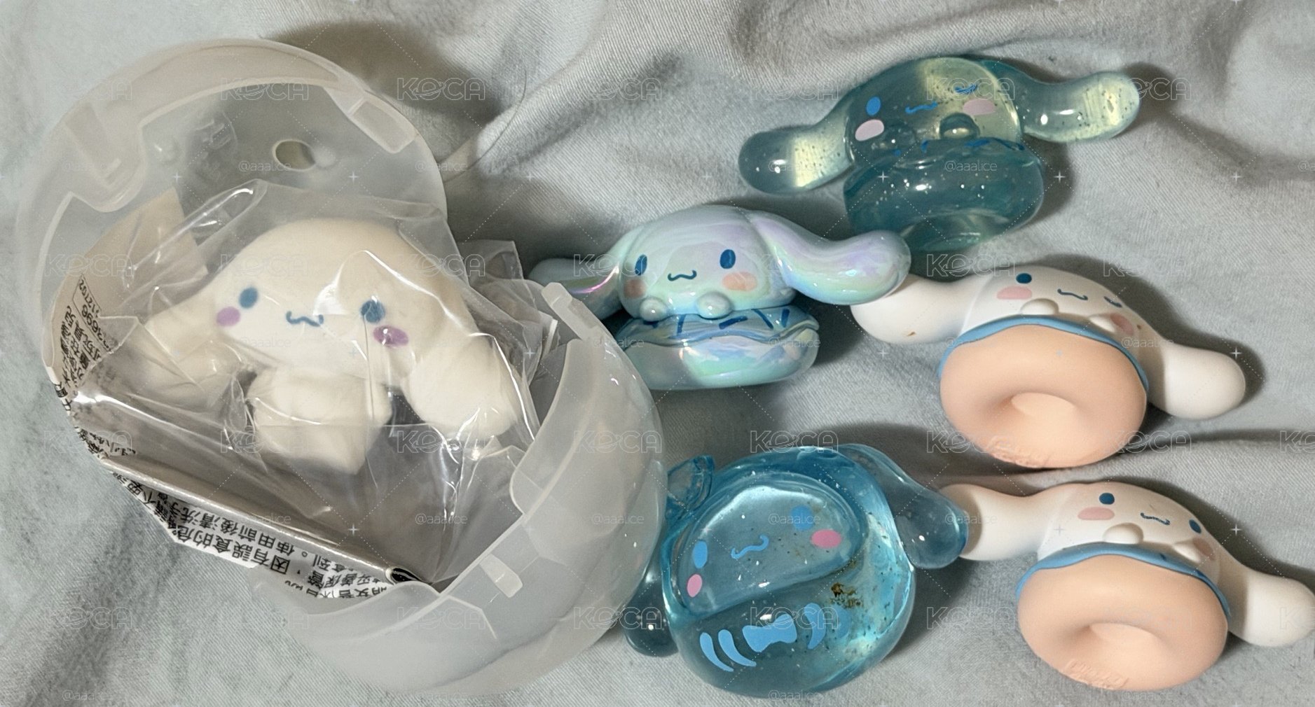 大耳狗扭蛋+萌粒+白貓