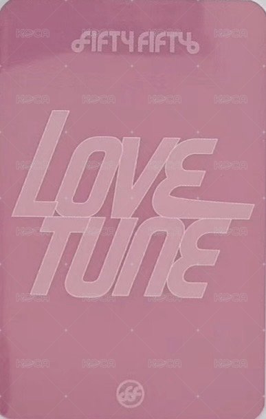 Love Tune kstarhit 特典卡  背面