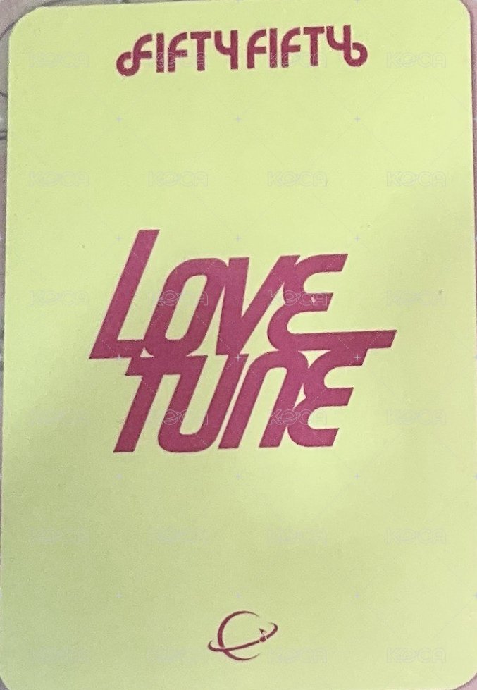 Love Tune Green Universe Music 簽售卡 眨眼 背面
