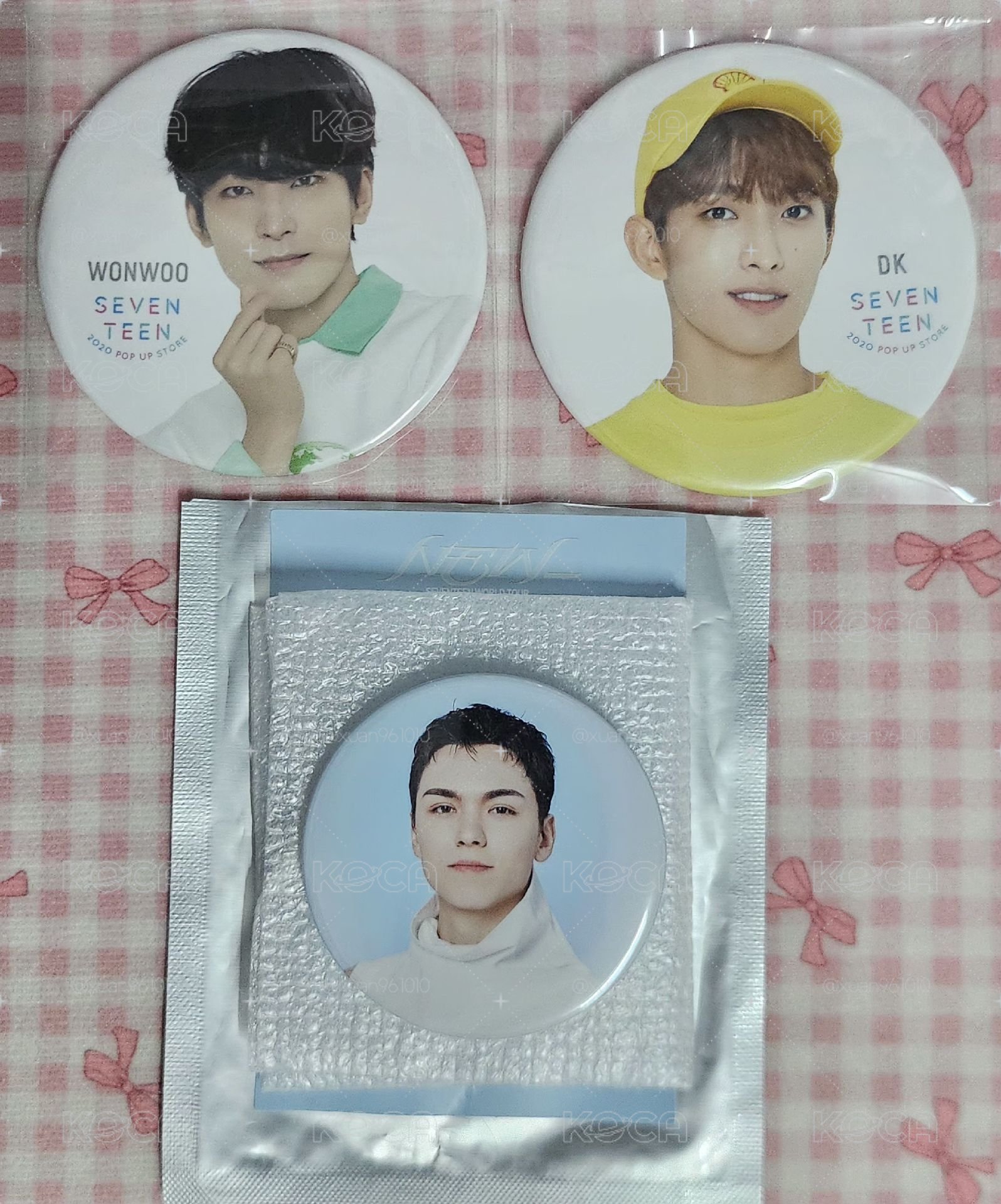 SEVENTEEN 2020 POP UPSTORE ／NEW  全圓佑  李碩珉 崔瀚率 徽章