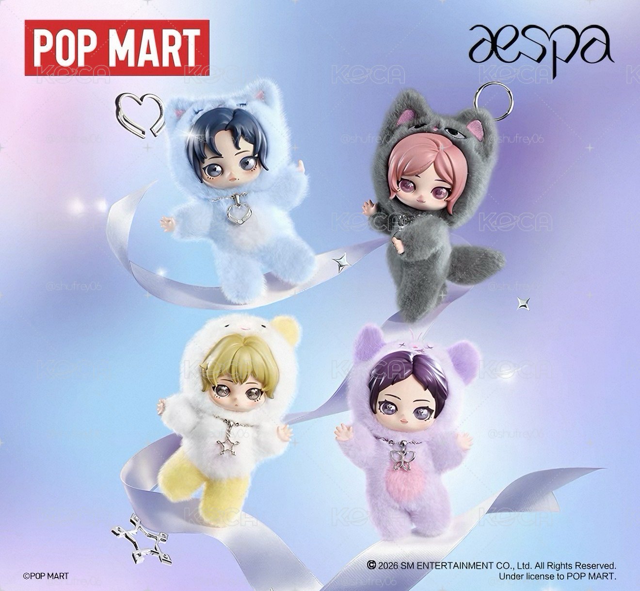 現貨 aespa popmart 泡泡瑪特 毛絨公仔鑰匙圈