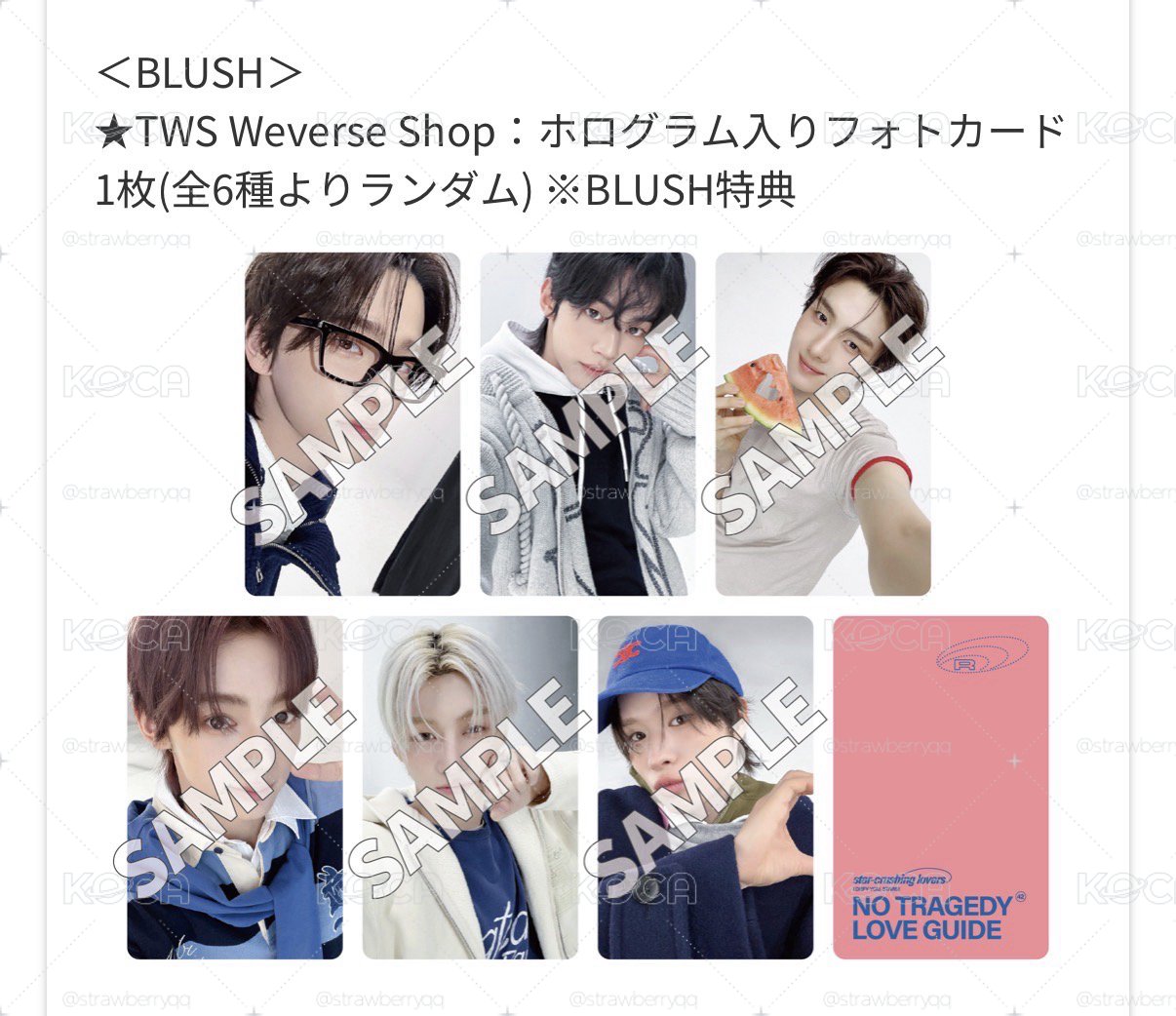 日咖BLUSH特典卡 TWS迷五